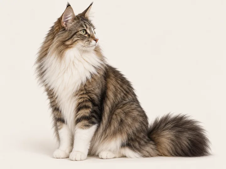 Illustration of a Norwegian Forest Cat
