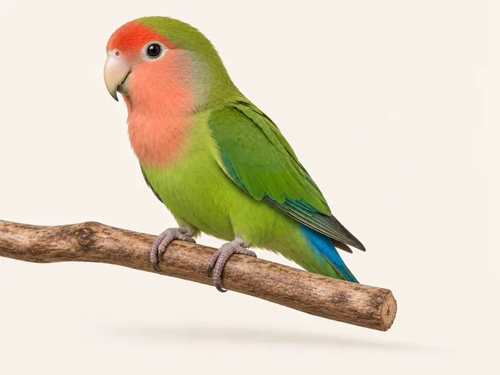 Illustration of a Peach-faced Lovebird