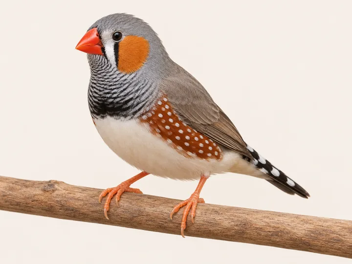 Illustration of a Zebra Finch